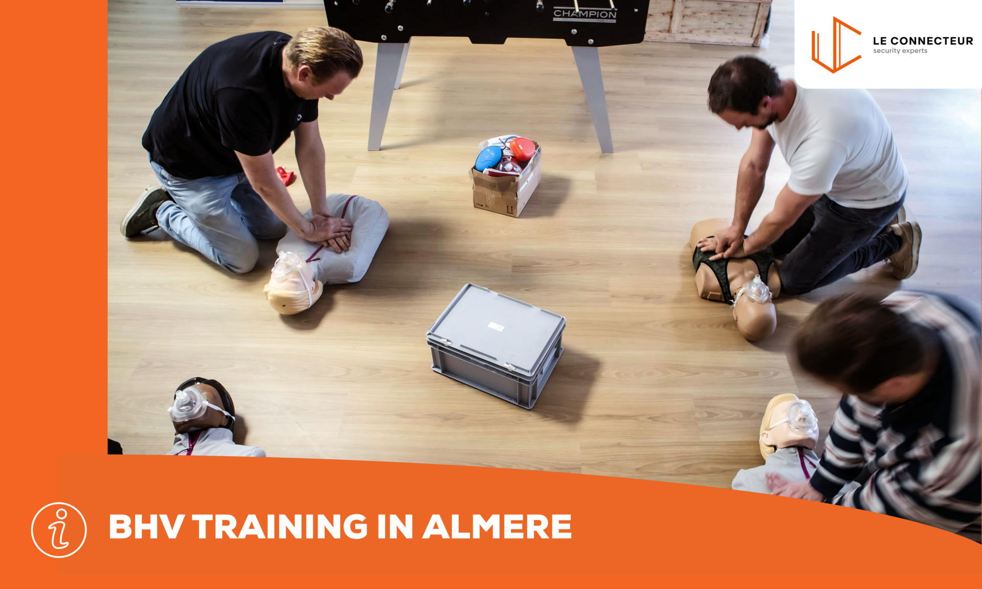 banner bhv training in almere le connecteur